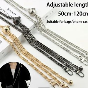Gold Adjustable chain with sliding ball